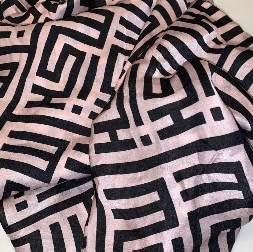 The MISHMISH Logo Print Silk Scarf | 100% Silk