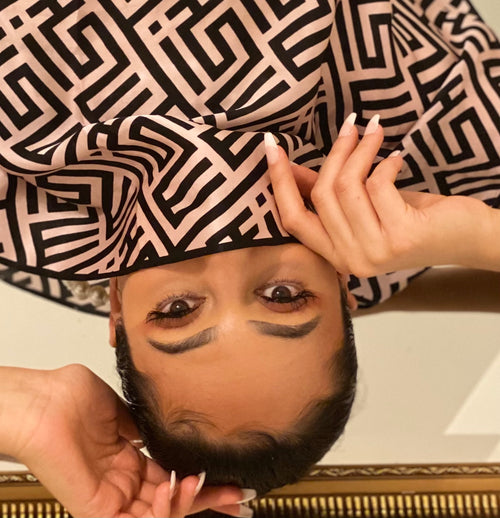 The MISHMISH Logo Print Silk Scarf | 100% Silk