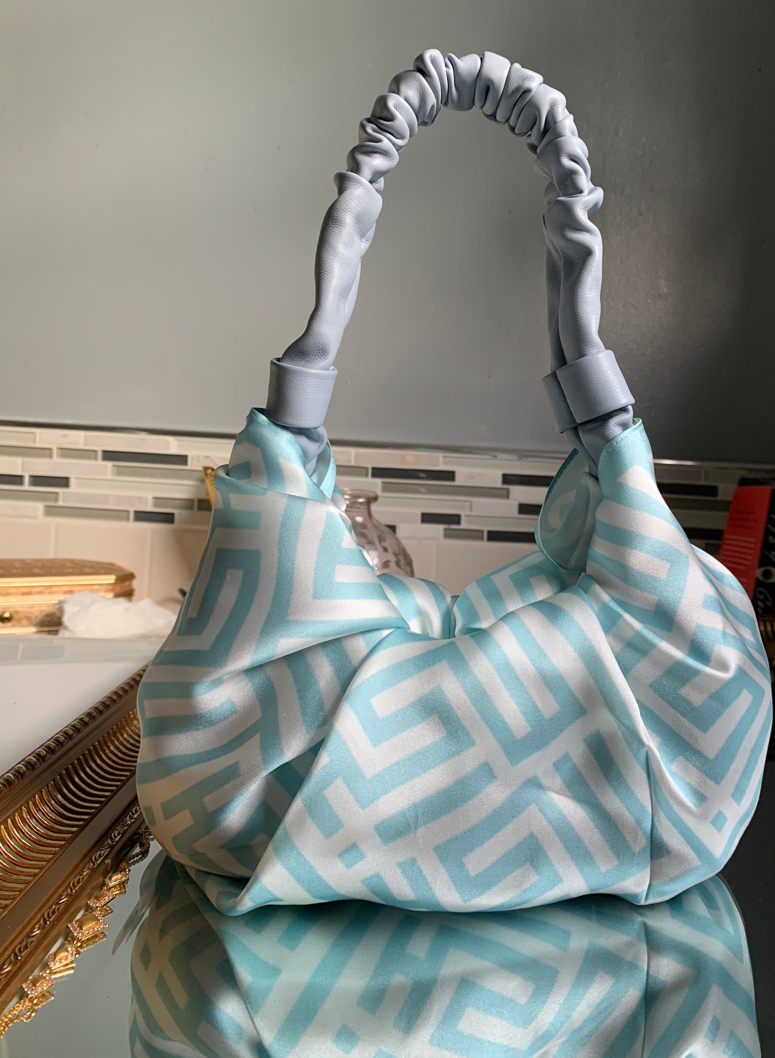 The MISHMISH Logo Print Silk Scarf | 100% Silk